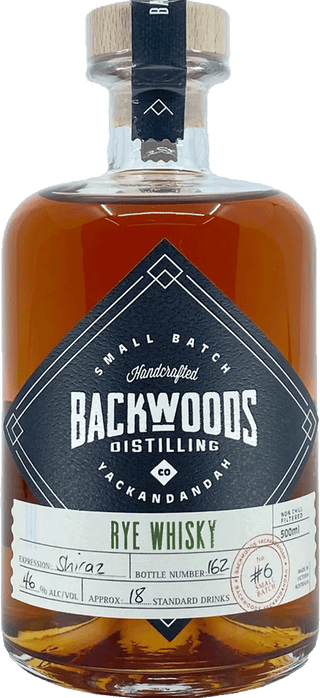 Backwoods Distilling Co. Rye Whisky Shiraz Batch #6 500mL 46%