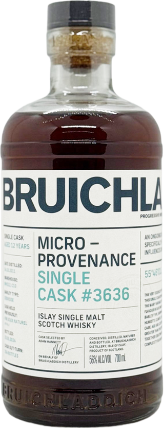 Bruichladdich Micro Provenance Single Cask #3636 Single Malt Scotch Whisky 56% 700mL