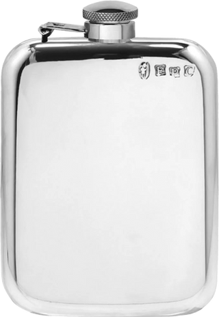 Hipflasks 6oz purse cap top flask pewter
