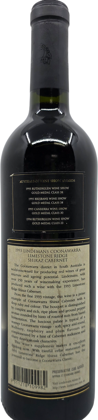 Lindemans Limestone Ridge Shiraz Cabernet 1993
