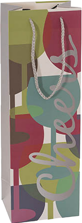 Single Bottle Wine Gift Bag Cheer Edition
