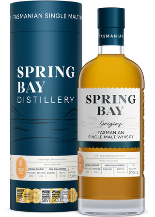 Spring Bay Origins Cask No. 411 Ex Bourbon Cask Tasmanian SIngle Malt Whisky 50.1% 700mL