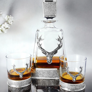 Stag collection 600ml regal stag Triangular pewter decanter