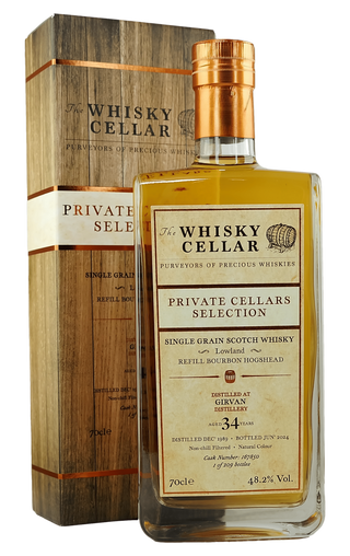 The Whisky Cellar 1989 Girvan 34 Year Old Single Grain Scotch Whisky 48.2% 700ml - United Cellars