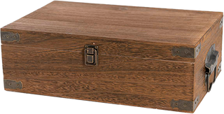 Wooden Double Wine Box Antique Brown - United Cellars