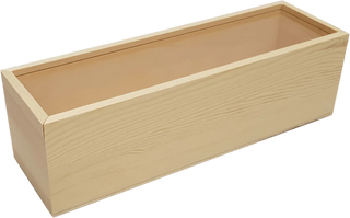 Wooden Wine Box Single Bottle Perspex Lid