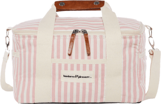 Business and Pleasure Co. Premium Cooler - Lauren's Pink Stripe