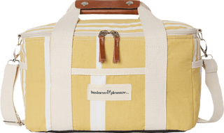 Business and Pleasure Co. Premium Cooler - Vintage Yellow Stripe