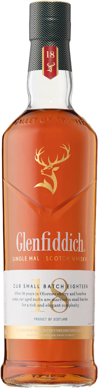 Glenfiddich 18 Year Old Small Batch Reserve Old Single Malt Scotch Whisky 700mL - United Cellars