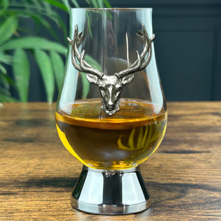 Pewter Glencairn glasses 200ml stag head badge - United Cellars