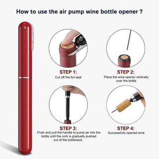 Air Pump Wine Opener (Red) - United Cellars