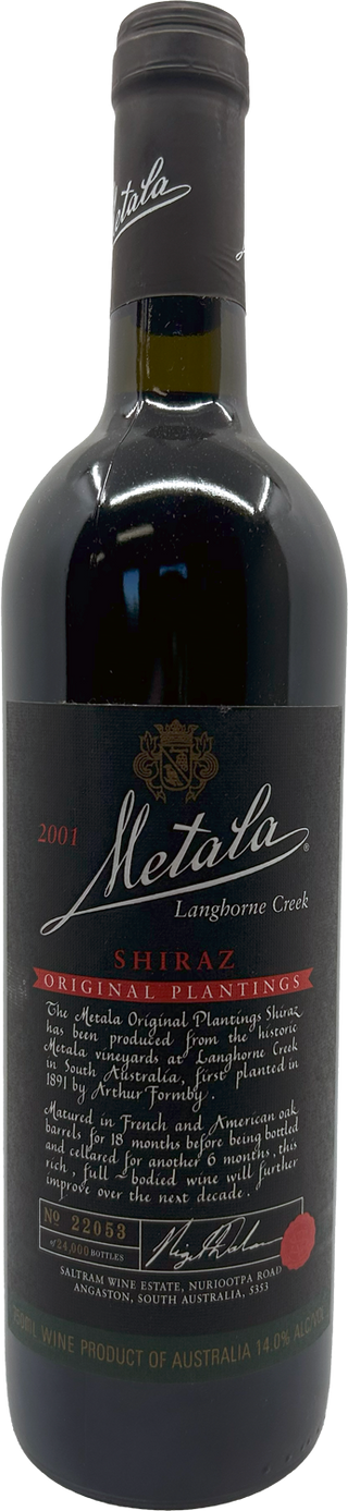 Saltram Metala Black Label Original Plantings Shiraz 2001 - United Cellars