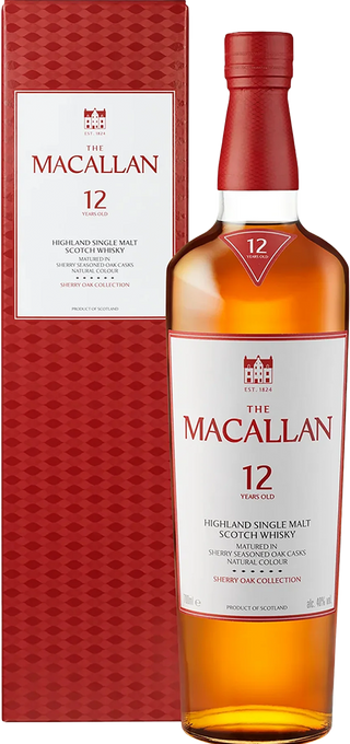 The Macallan 12 Year Old Sherry Cask Single Malt Scotch Whisky 700mL