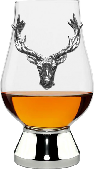 Pewter Glencairn glasses 200ml stag head badge - United Cellars