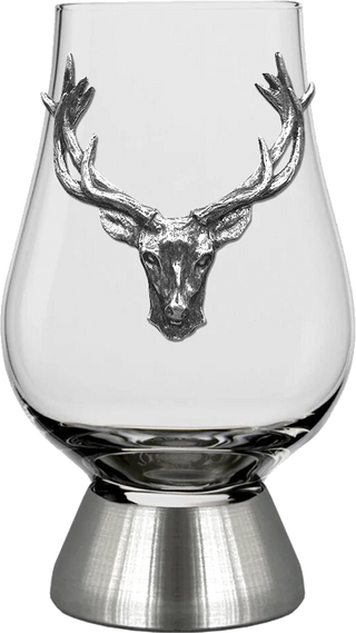 Pewter Glencairn glasses 200ml stag head badge - United Cellars