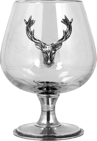Stag collection 410ml brandy glass stag head - United Cellars