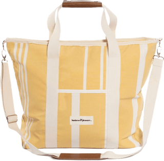 Business and Pleasure Co. Cooler Tote - Vintage Yellow Stripe - United Cellars